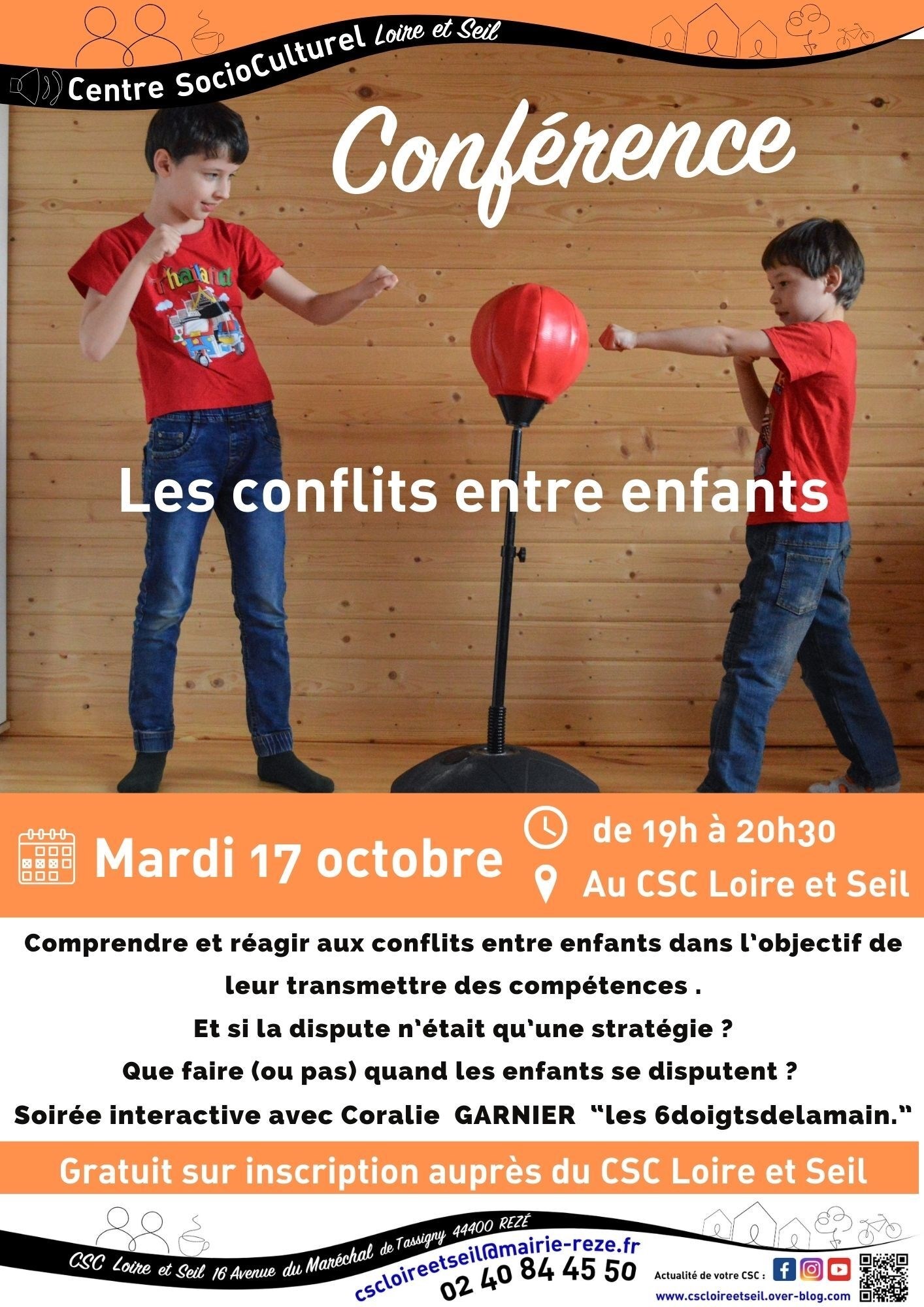 Conférence sur les conflits entre enfants Loire Atlantique