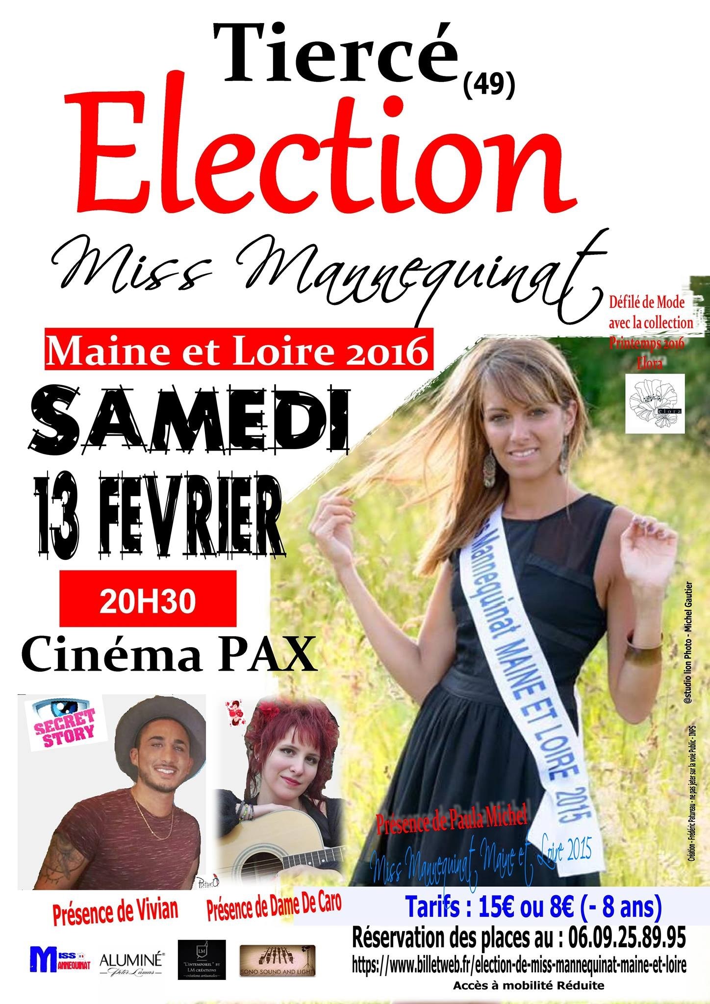 Élection Miss mannequinat Maine-et-Loire Tiercé