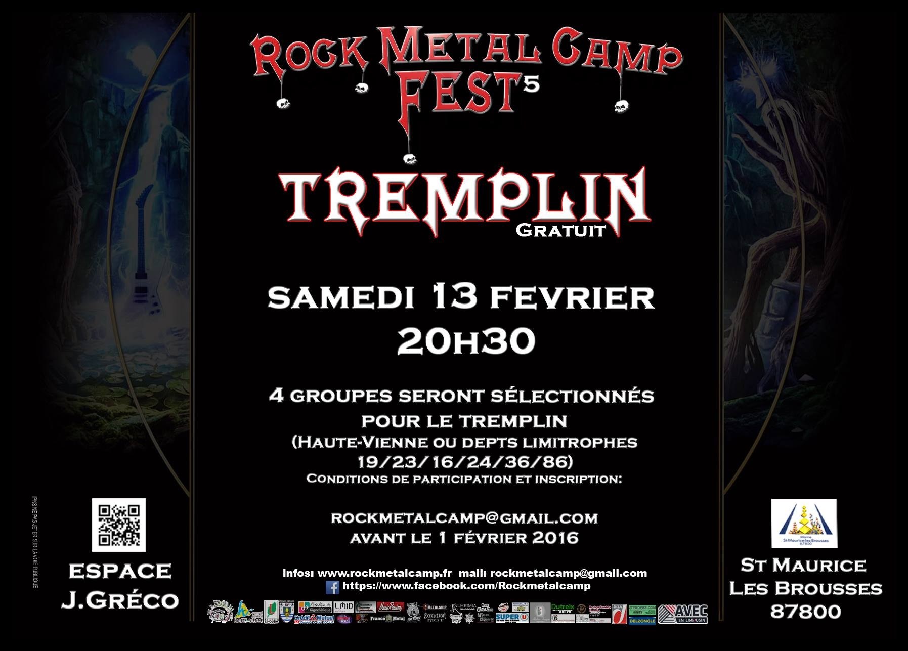 Tremplin pour le RockMetalCamp Fest V Saint-Maurice-les-Brousses