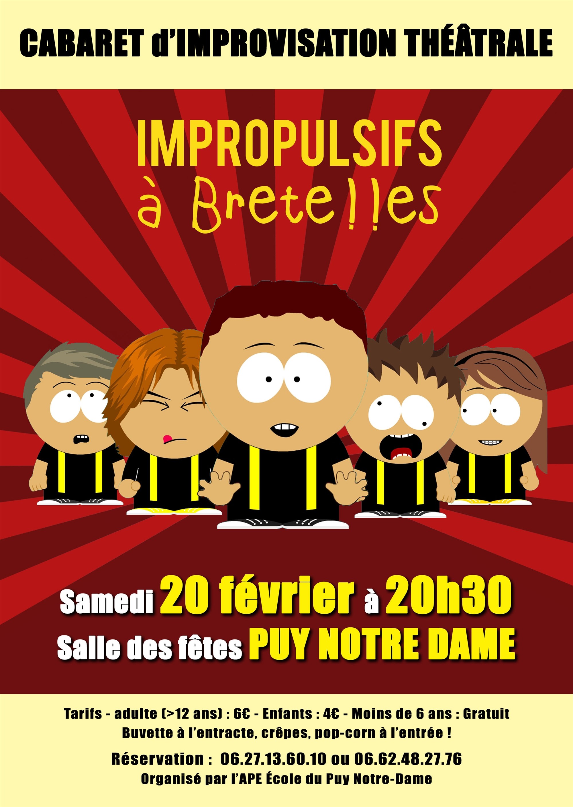 Cabaret d’Impro théâtrale par les Impropulsifs à Bretelles Montrevault-sur-Èvre