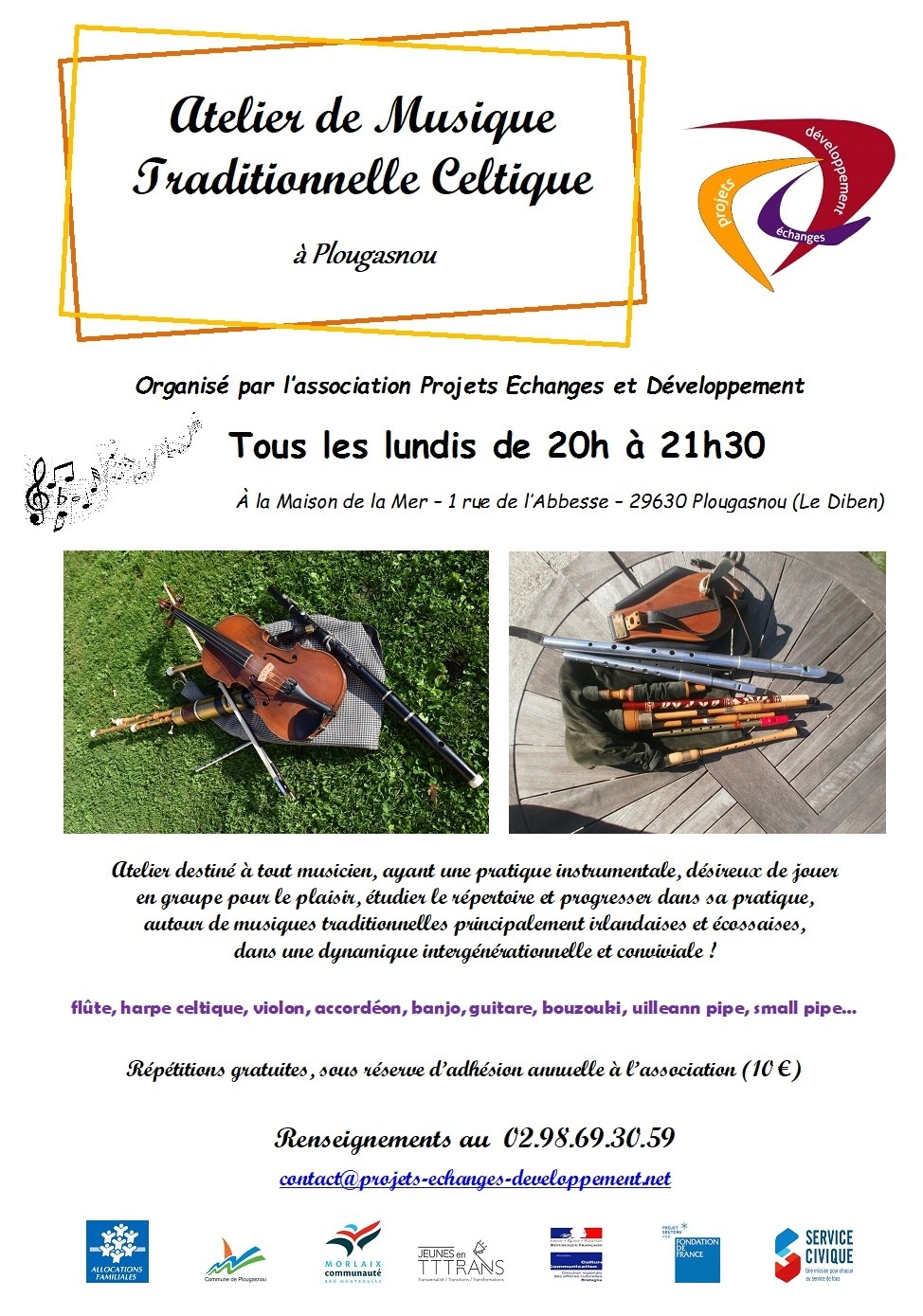 Atelier de musique traditionnelle celtique