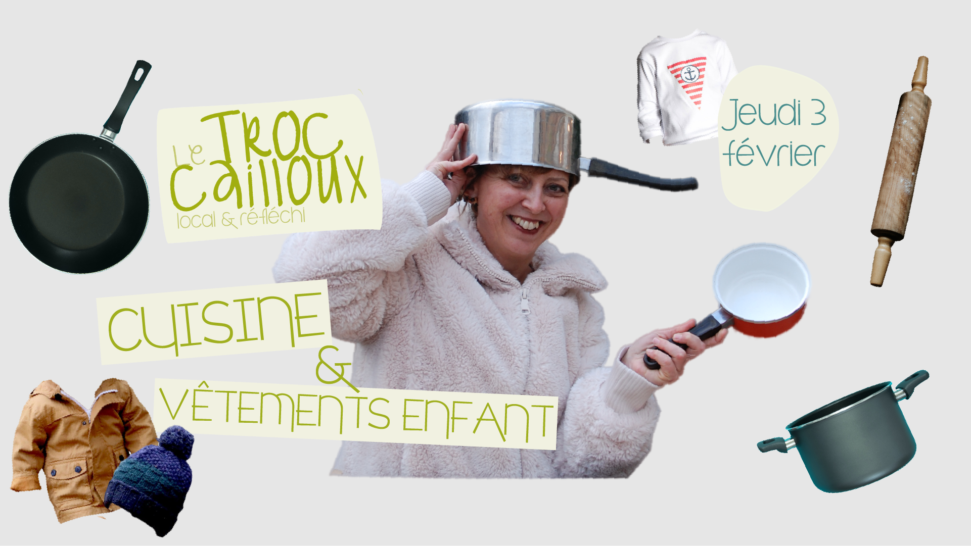 Troc Cailloux - cuisine et vêtements enfant © Cultivons les Cailloux