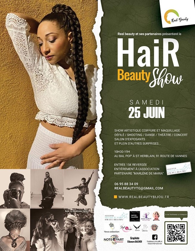 Affiche HaiR Beauty Show © Photo/coiffure : Essi Bijou, graphisme : Eleonore Bacher