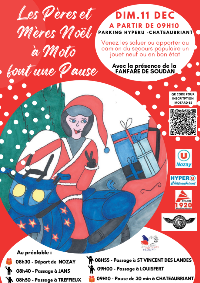 Affiche pour pause à Châteaubriant © Route 44 et ses motard-es