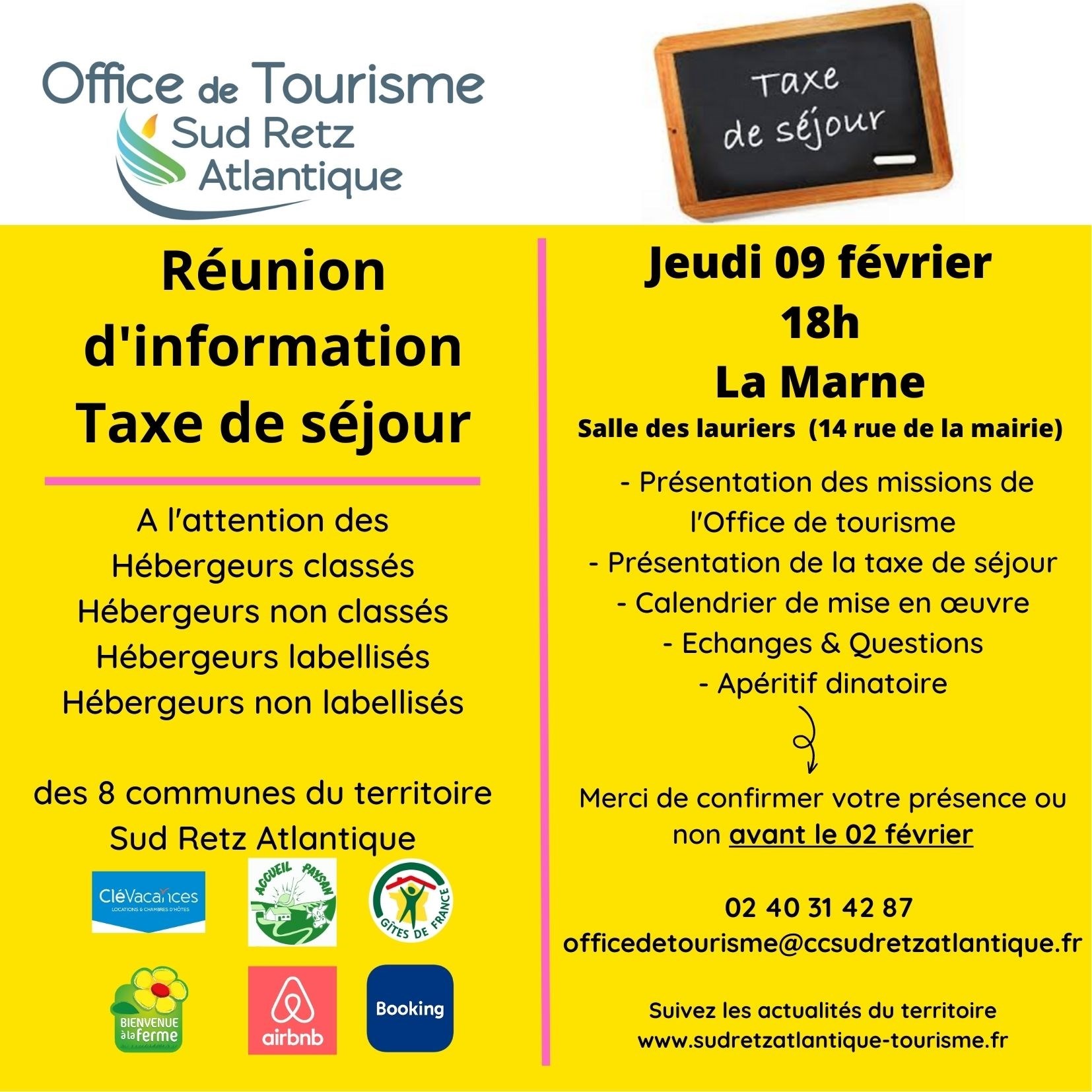 Réunion d'information Taxe de séjour © Office de tourisme Sud Retz Atlantique