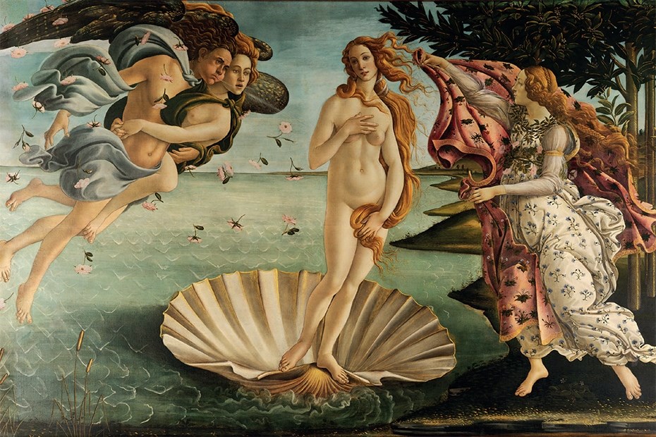 La naissance de Vénus par Sandro Botticelli, vers 1484-1485.