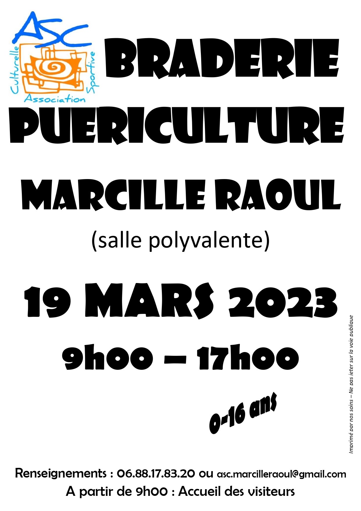 Braderie puériculture 0 16 ans