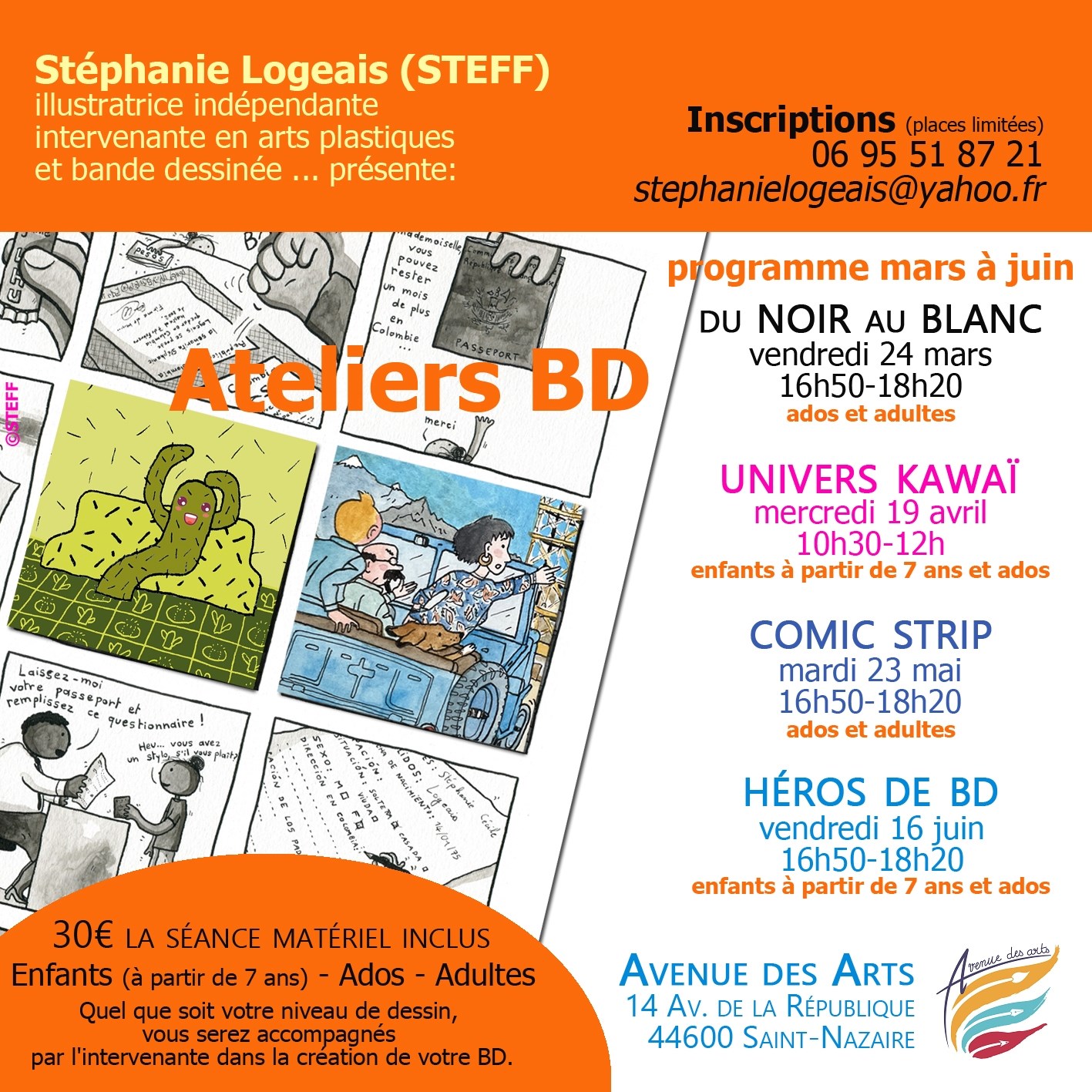 Flyer 4 ateliers © STEFF