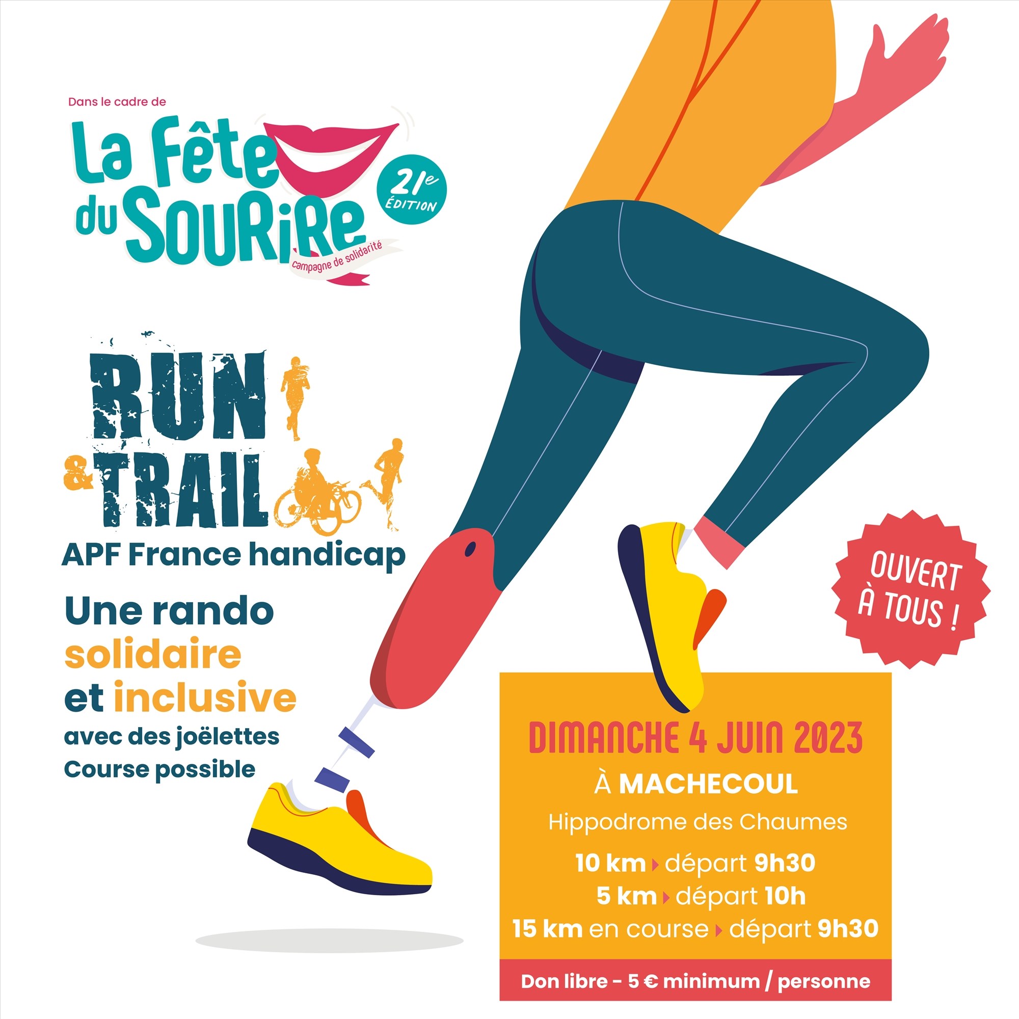 Affiche du Run & Trail © APF France handicap