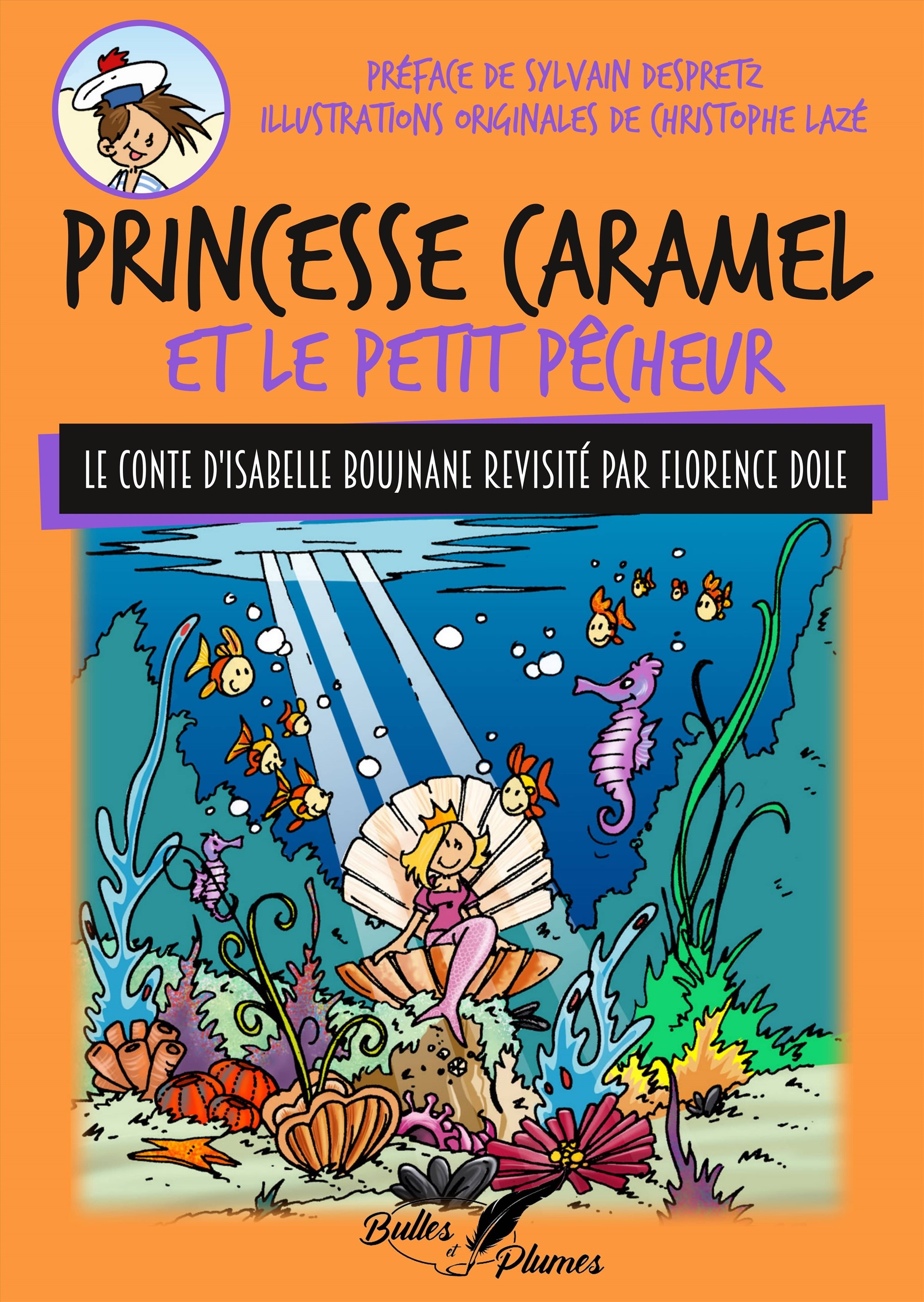 Princesse Caramel et le petit pêcheur © Couverture livre aux éditions Bulles et Plumes