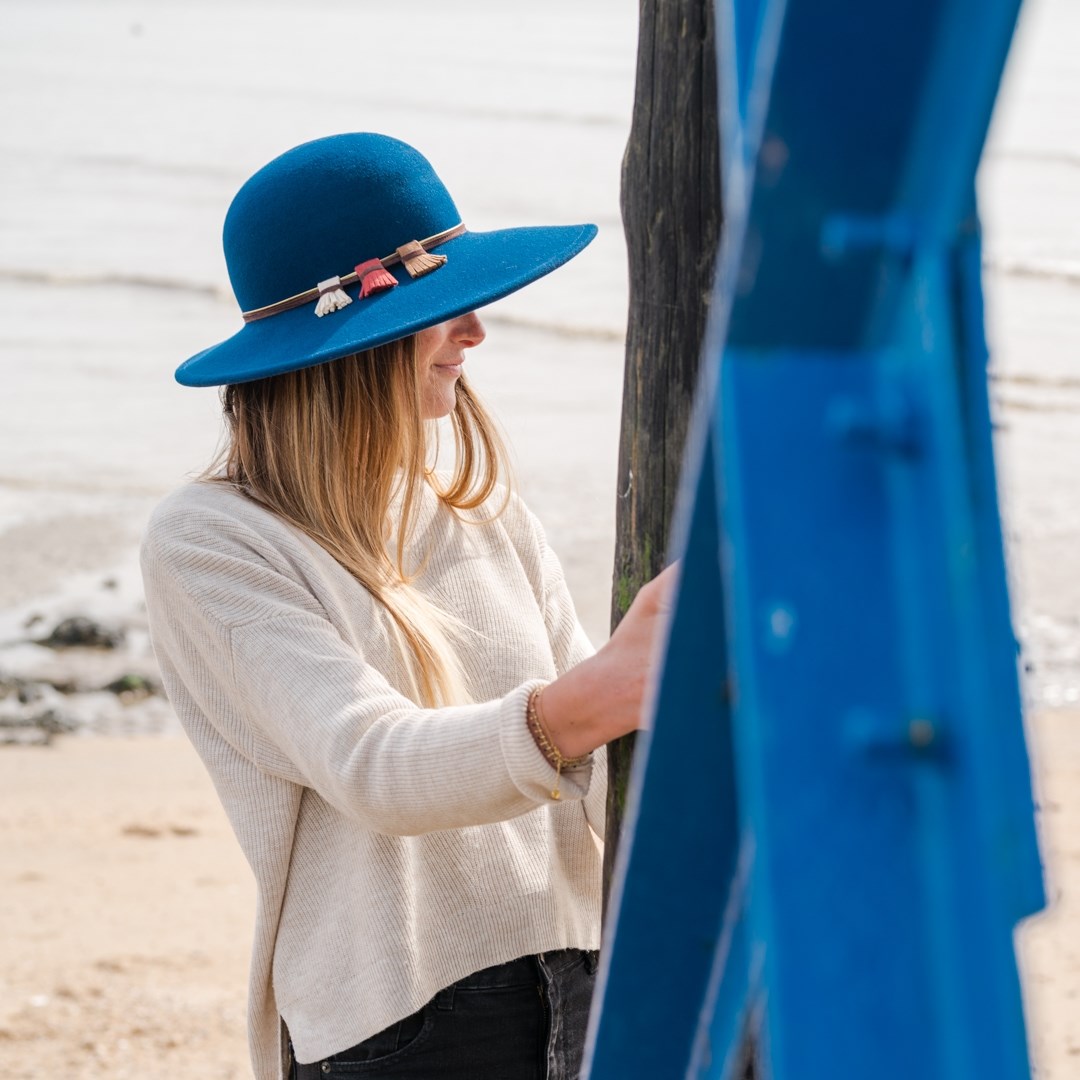 Bird and Feather Wool Hat