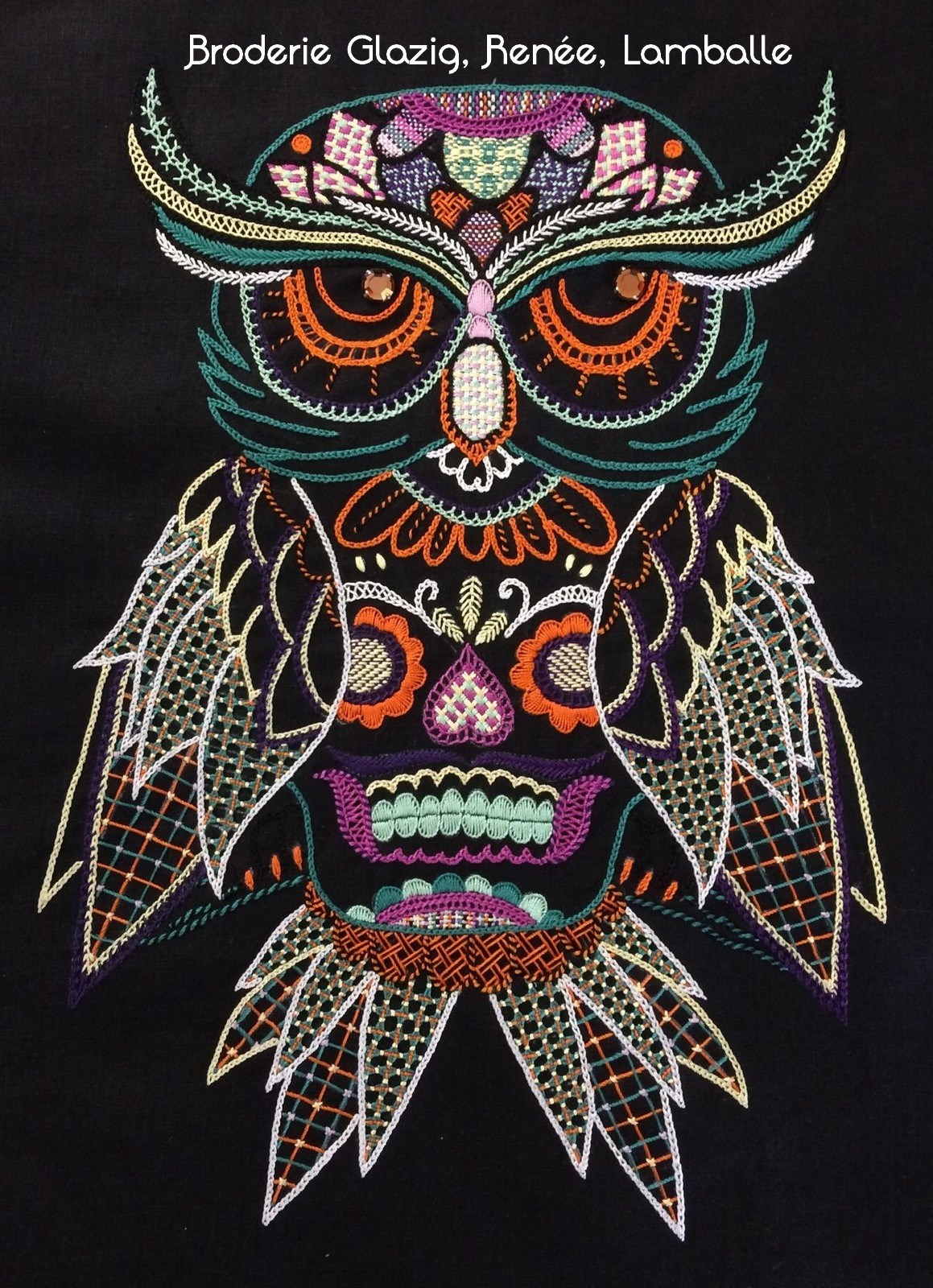 Exemple de broderie Glazig © École de Broderie Pascal Jaouen