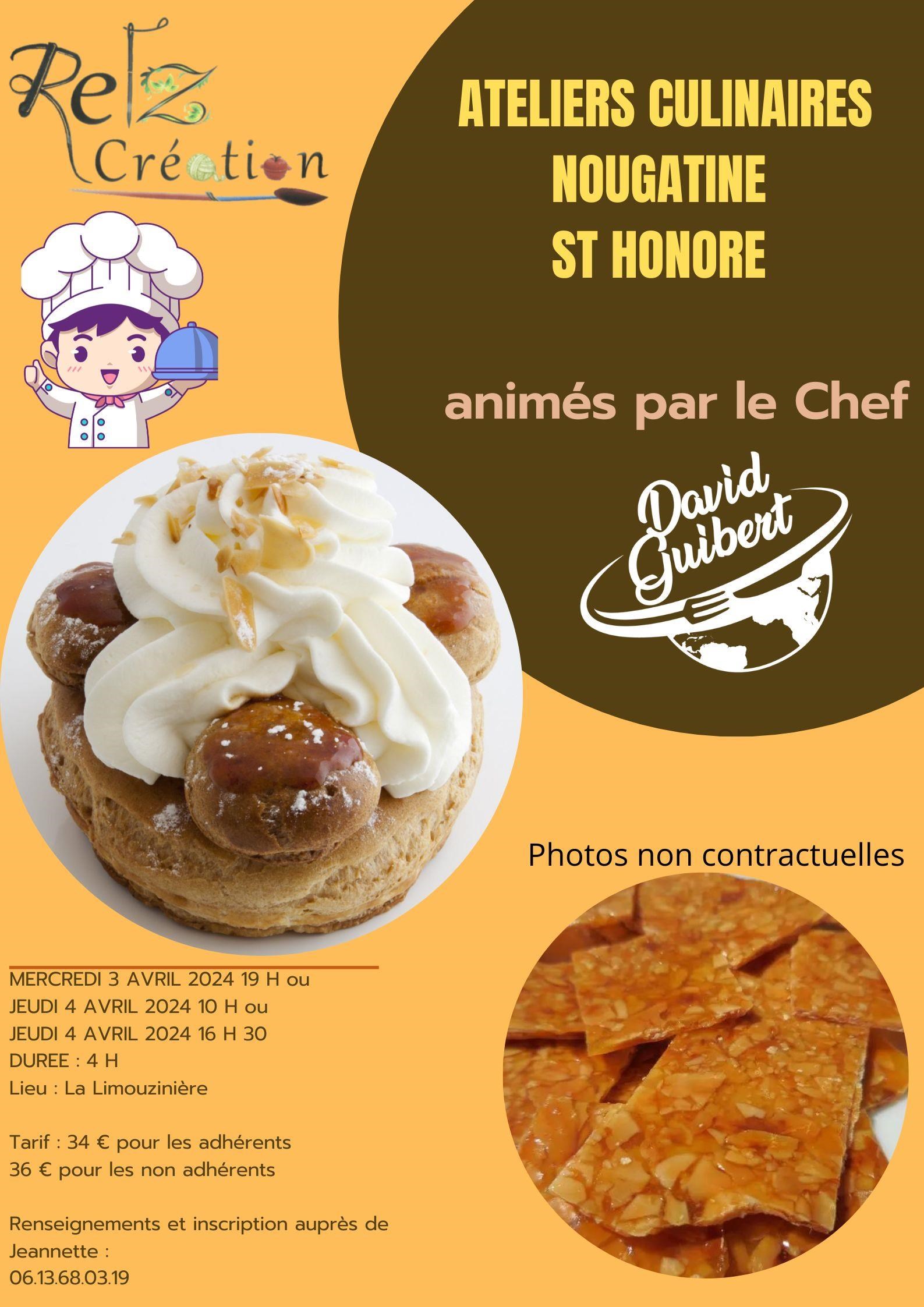 ateliers culinaires «Nougatine et St Honoré»