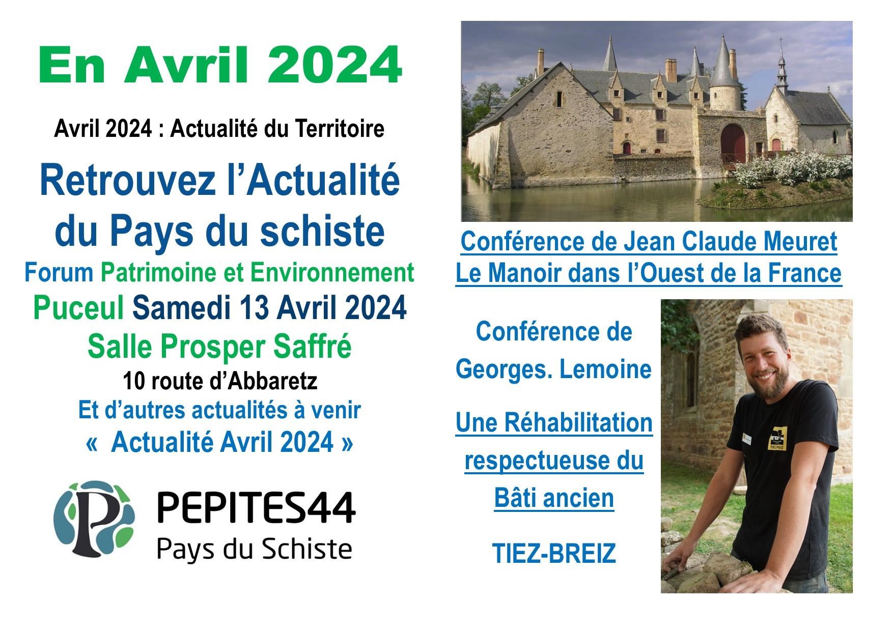 Avril 2024 Actualité de PEPITES44 © Didier Teffo