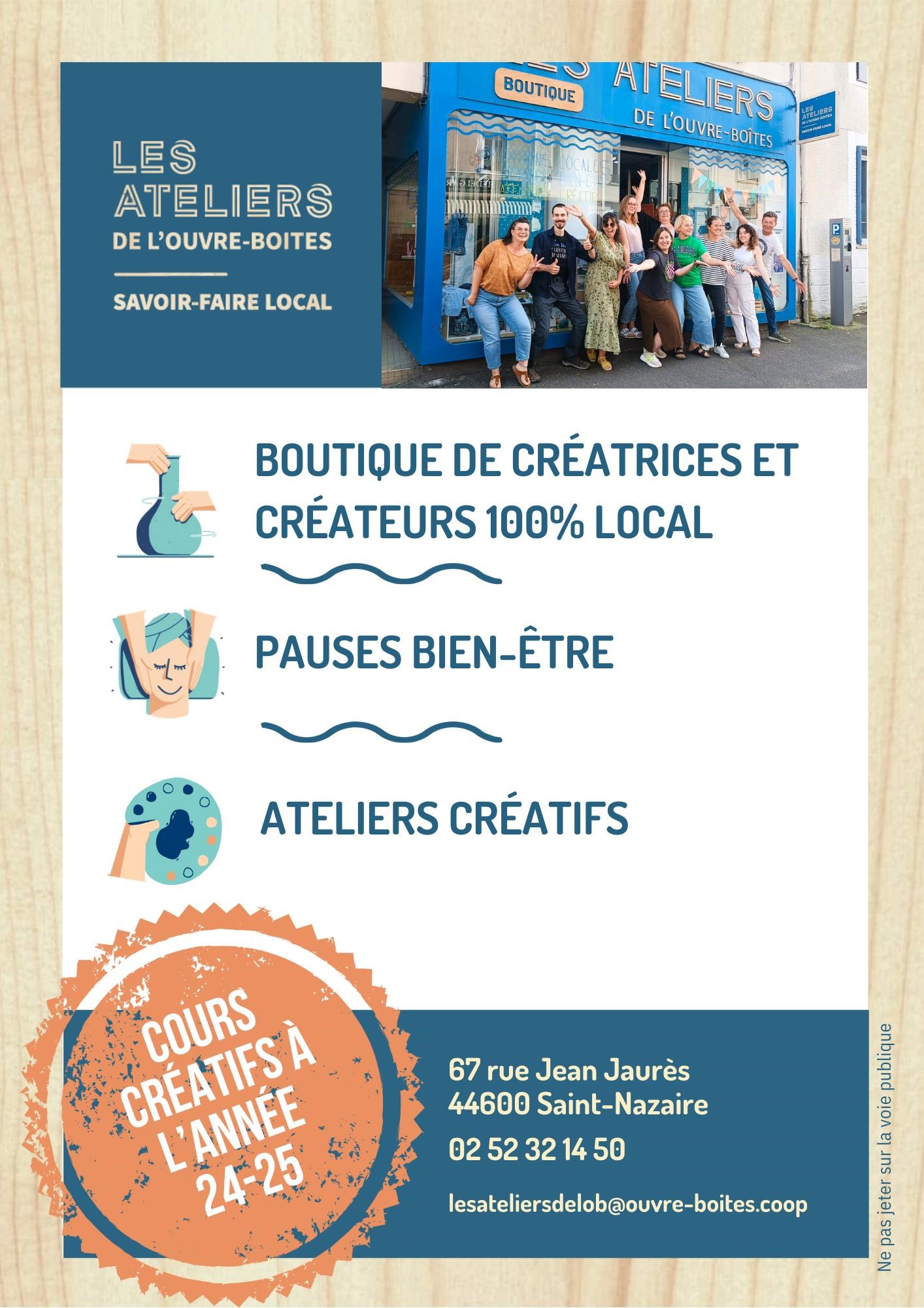 Cours d'ateliers créatifs à l'année