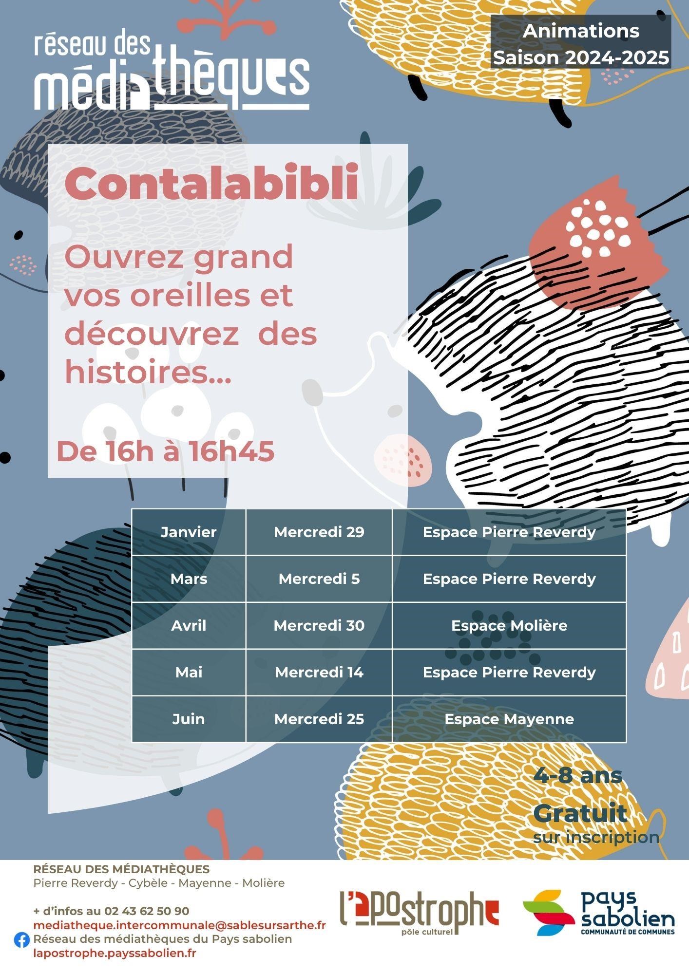 Contalabibli 4 à 8 ans espace Pierre-Reverdy