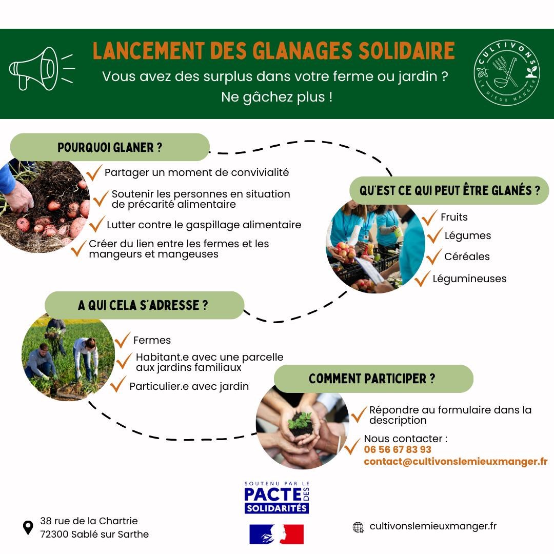 Cultivons le mieux manger : Glanage solidaire - dons et bénévolat