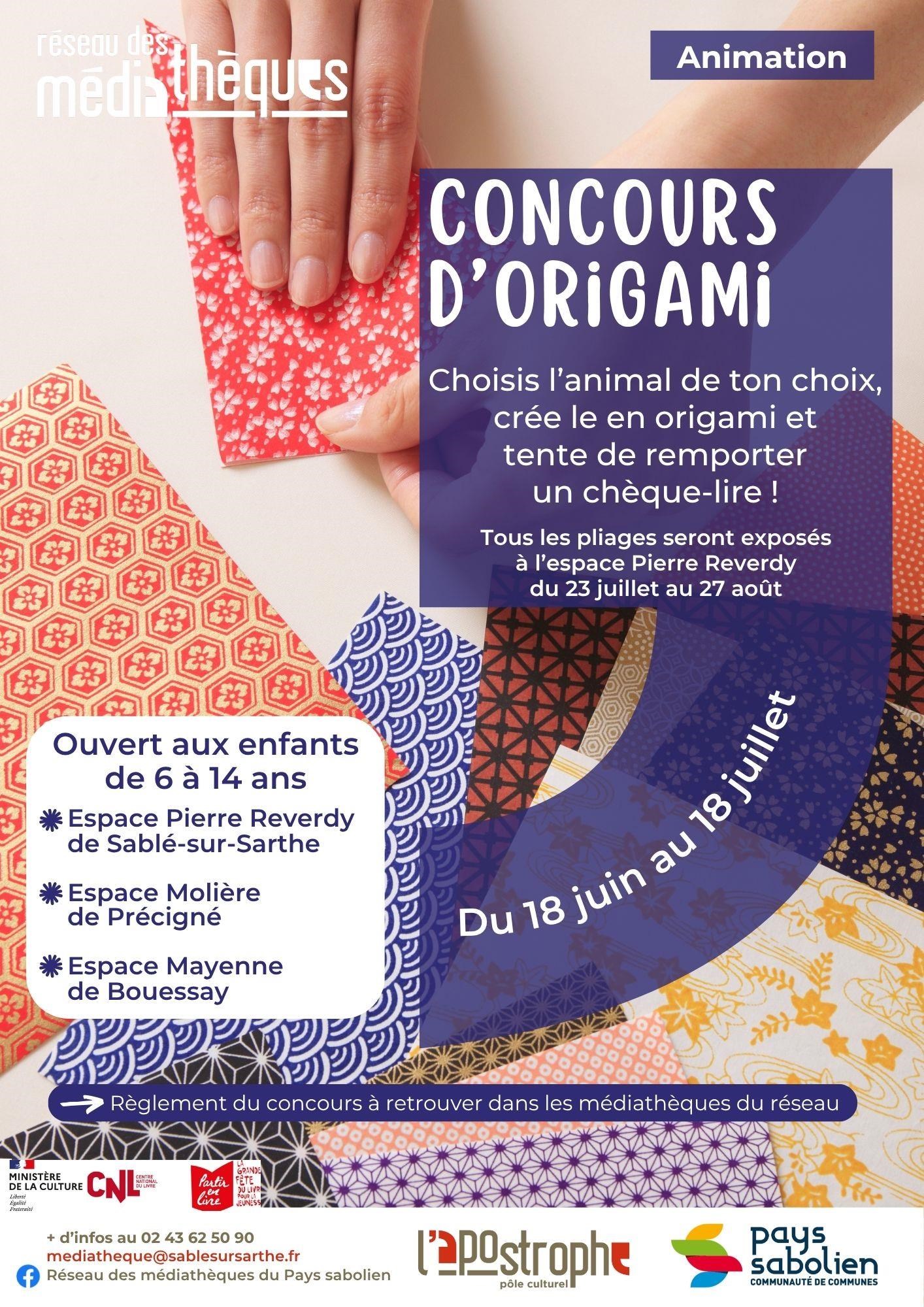Partir en livre : Concours d'origami de 6 à 14 ans