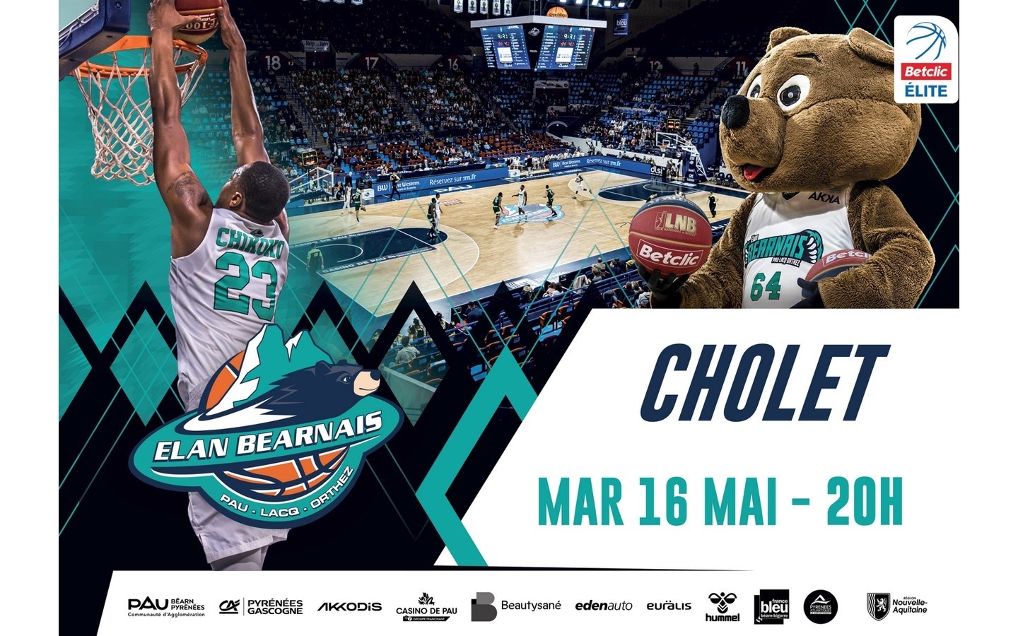 Basket Championnat Betclic Elite: EBPLO Vs Cholet