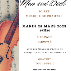 affiche concert MOn ami Bach, soirée musique de Chambre ©Syrenor