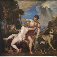Titien Vénus et Adonis (1553) Le Prado ©