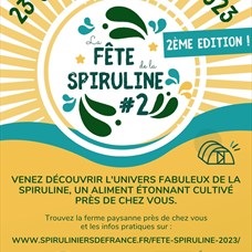 Affiche-Fête-Spiru#2023 ©Fédération des Spiruliniers de France