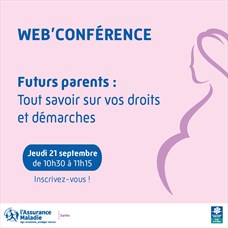 Conférence en ligne Futurs parents ©CPAM de la Sarthe