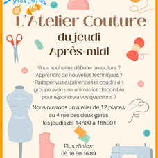 Affiche cours de couture ©Pêle-Mêle Sports et Loisirs