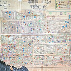 Carte communautaire réalisée en 2013 par Mohiuddin ©Günter Nest