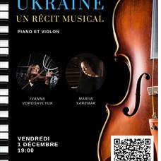 Ukraine : un récit musical. Concert caritatif. ©M. Yaremak/ La Maison Ukrainienne, Mérignac-Gironde