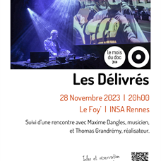 Affiche du Ciné-concert avec Maxime Dangles ©Bibliothèque INSA Rennes / La Station Service