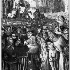 Exécution de la truie de Falaise (1387). Gravure de Lhe ©Domaine public