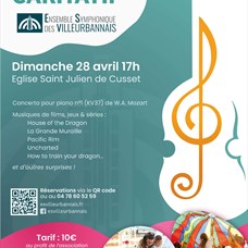 Affiche Concert solidaire Une souris Verte ©Marie Auphan - Ensemble Symphonique des Villeurbannais