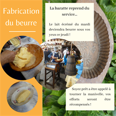 Fabrication du beurre ©Musée Vivant des Vieux Métiers