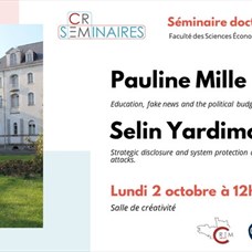[séminaire doctoral CREM FSE] Pauline Mille et Selin Yardimci ©