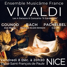 Concert de Noël à Nice : Les 4 Saisons de Vivaldi, Concerto de Noël de Corelli, Canon de Pachelbel, Ave Maria de Gounod ©
