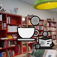 Cafè platussant e sa pausa lectura ©Libraria Occitana - IEO Lemosin